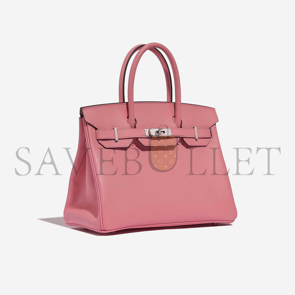 HERMÈS MASTER BIRKIN 30 ESPOM LIPSTICK POWDER SILVER BUCKLE BAG H028369CC36 (30*23*15cm)